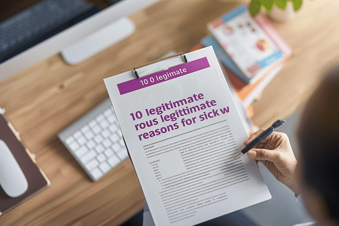 Les 10 motifs légitimes pour un arrêt de travail : guide complet pour salariés