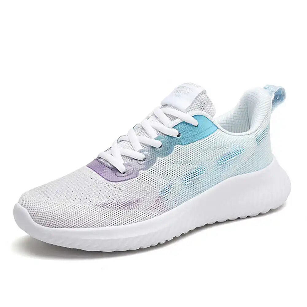 Basket femme blanc et vert