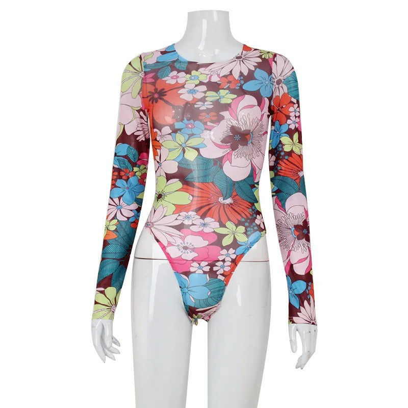 Body femme fleuri