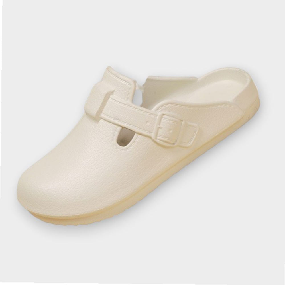 Beige city flip-flops