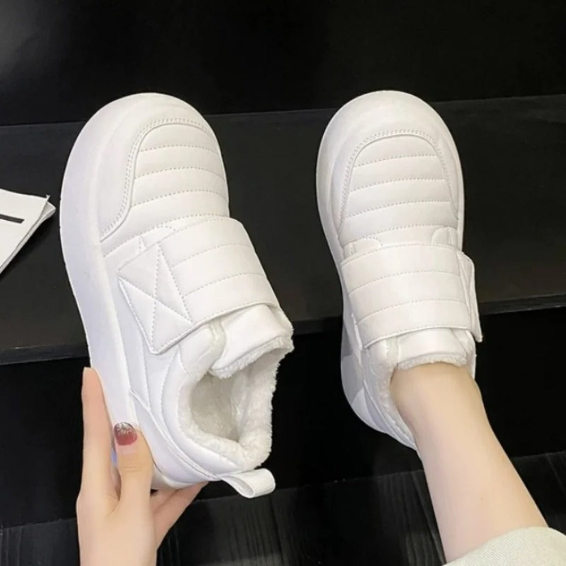 Basket velcro femme