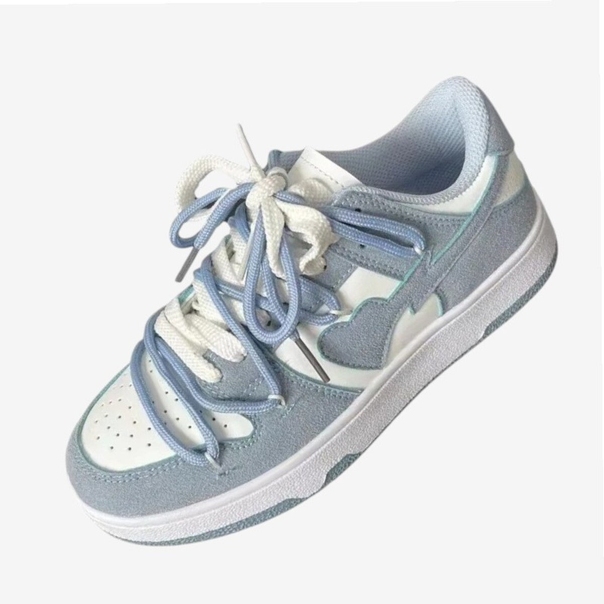 Basket bleu et blanche femme