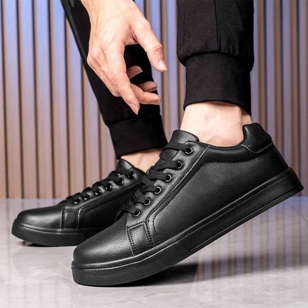 Basket homme cuir noir