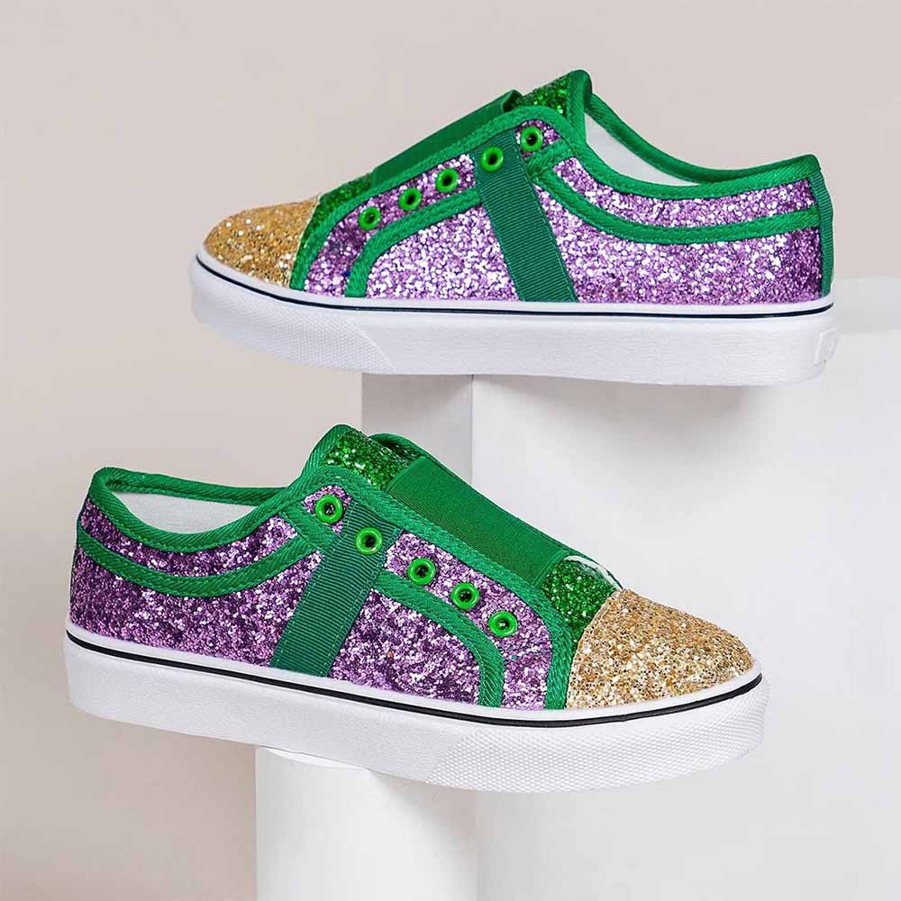 Baskets femmes brillantes