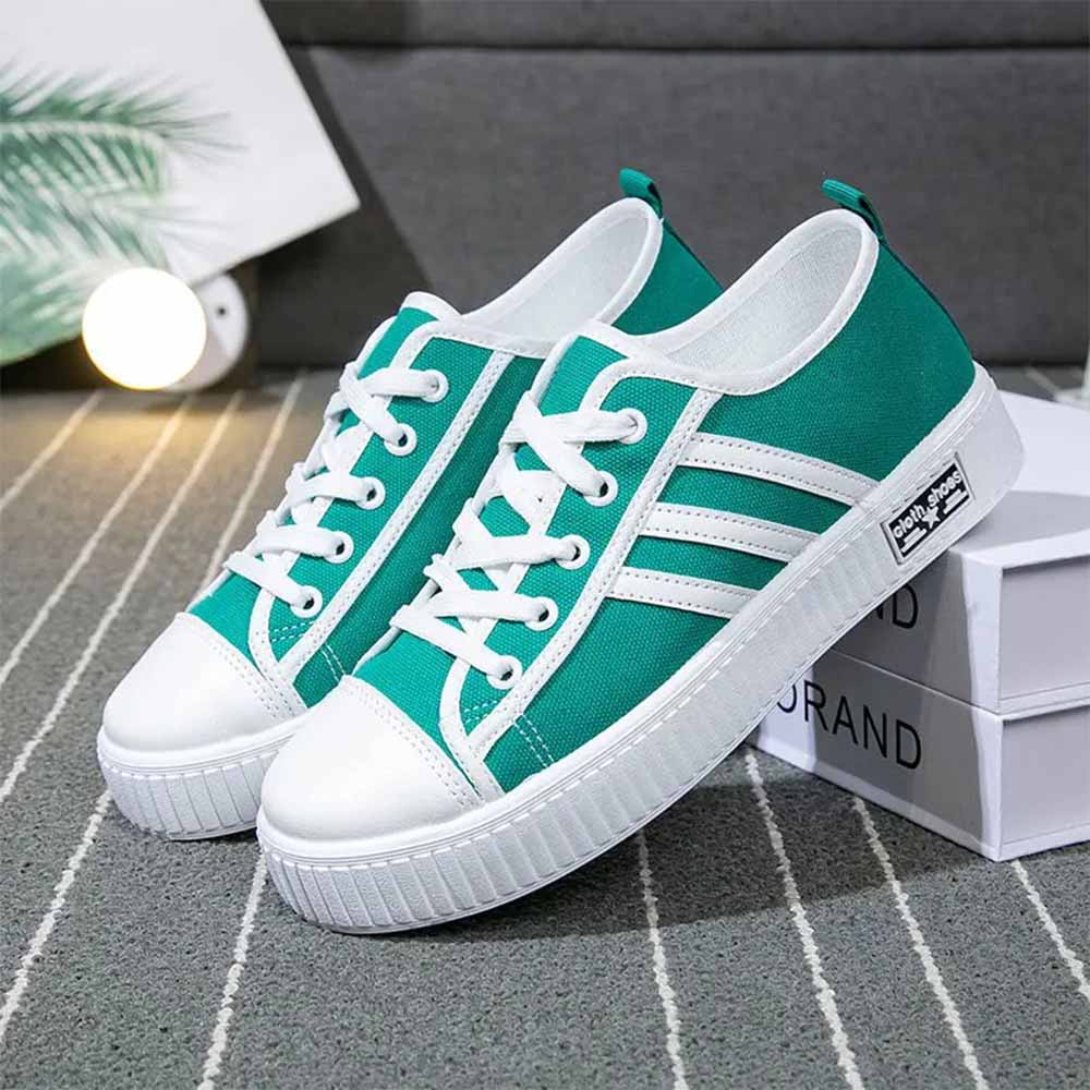 Green women's sneakers