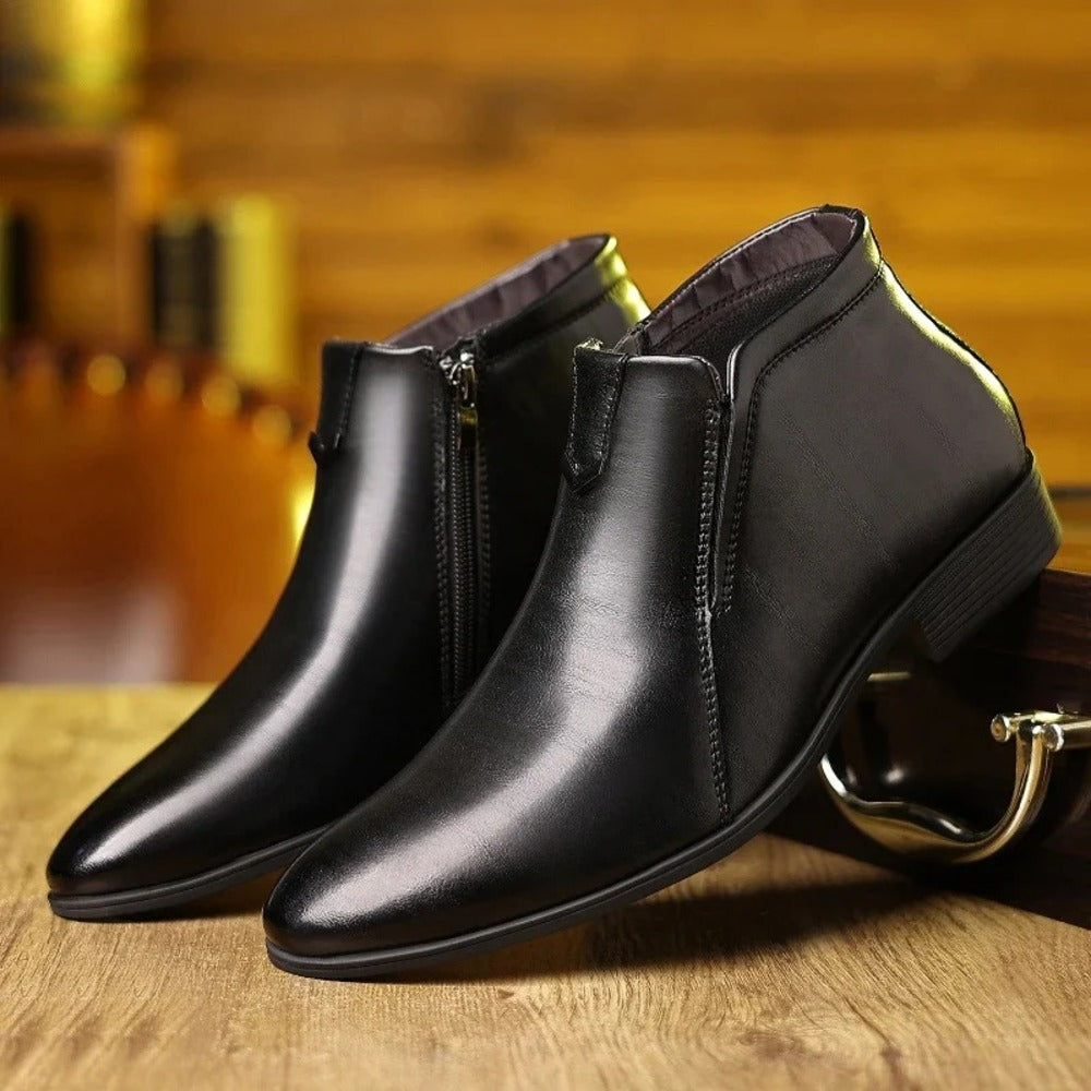 Ankle boots with front closure