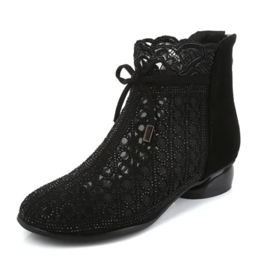 Women's rhinestone ankle boots