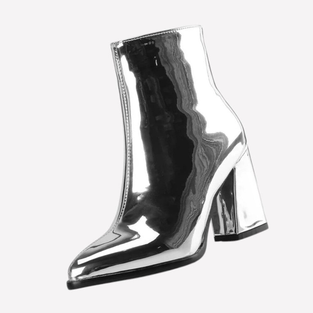 Bottine femme argentées