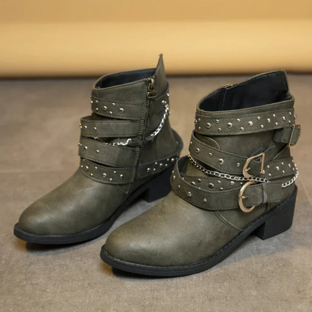 Women's studded ankle boots