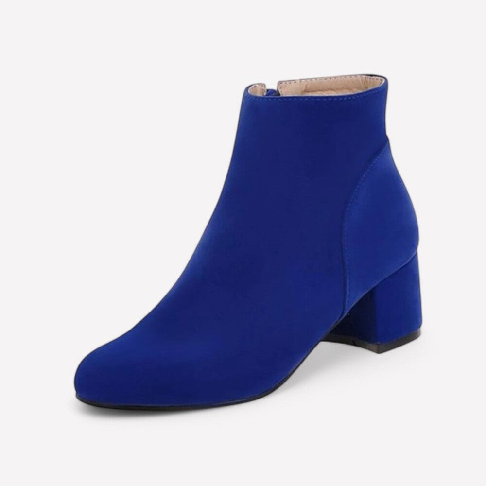 Blue ankle boots for women