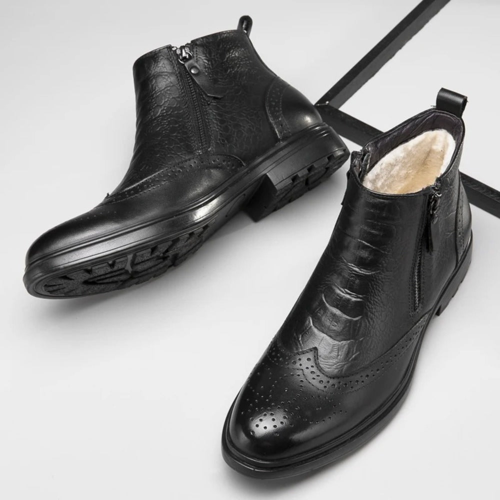 Bottines homme cuir zip