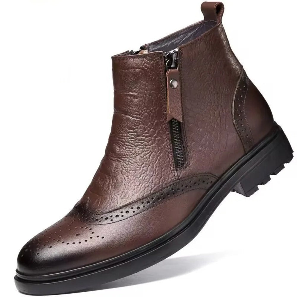 Bottines homme cuir zip