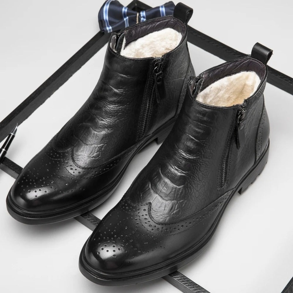Bottines homme cuir zip