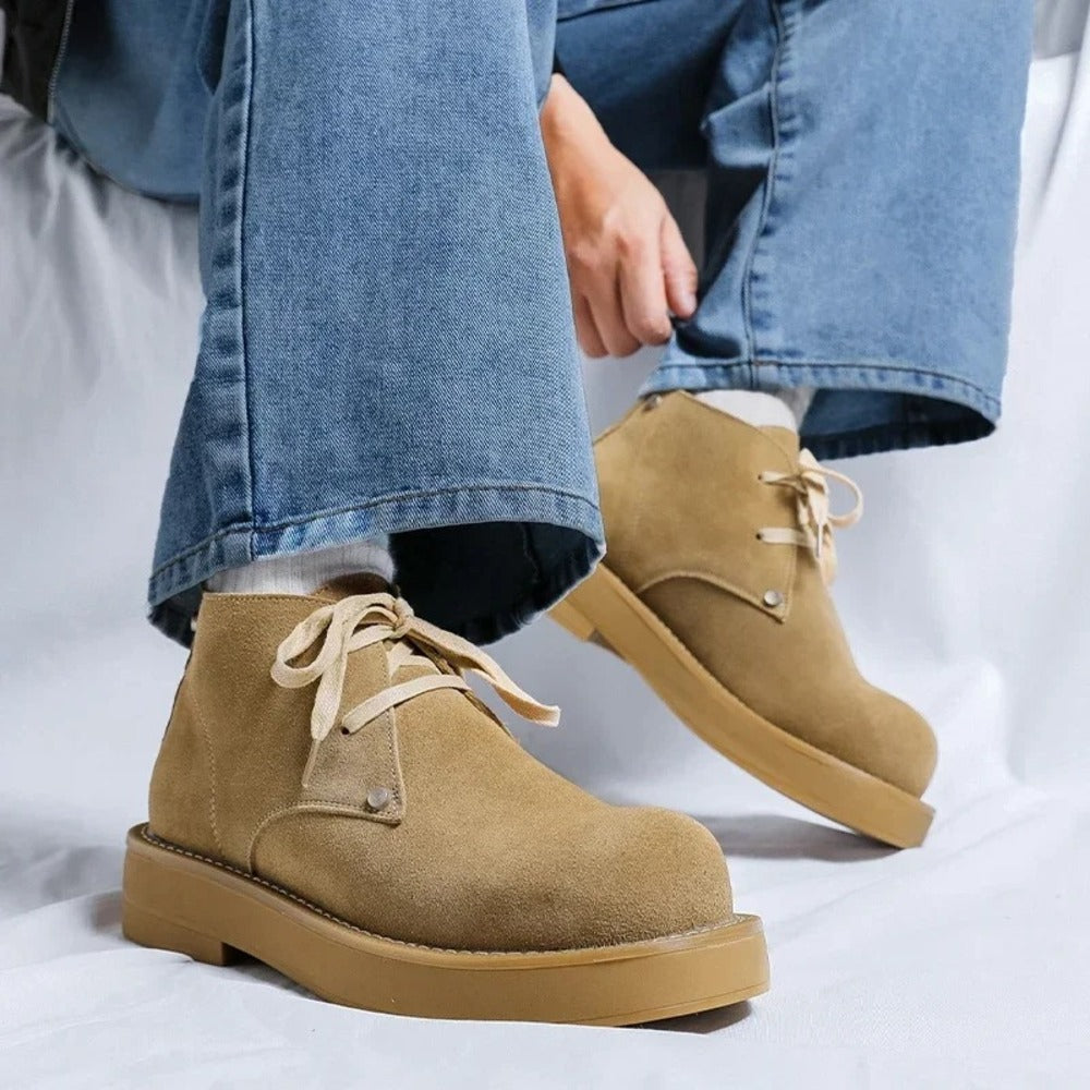 Bottines en nubuck pour homme