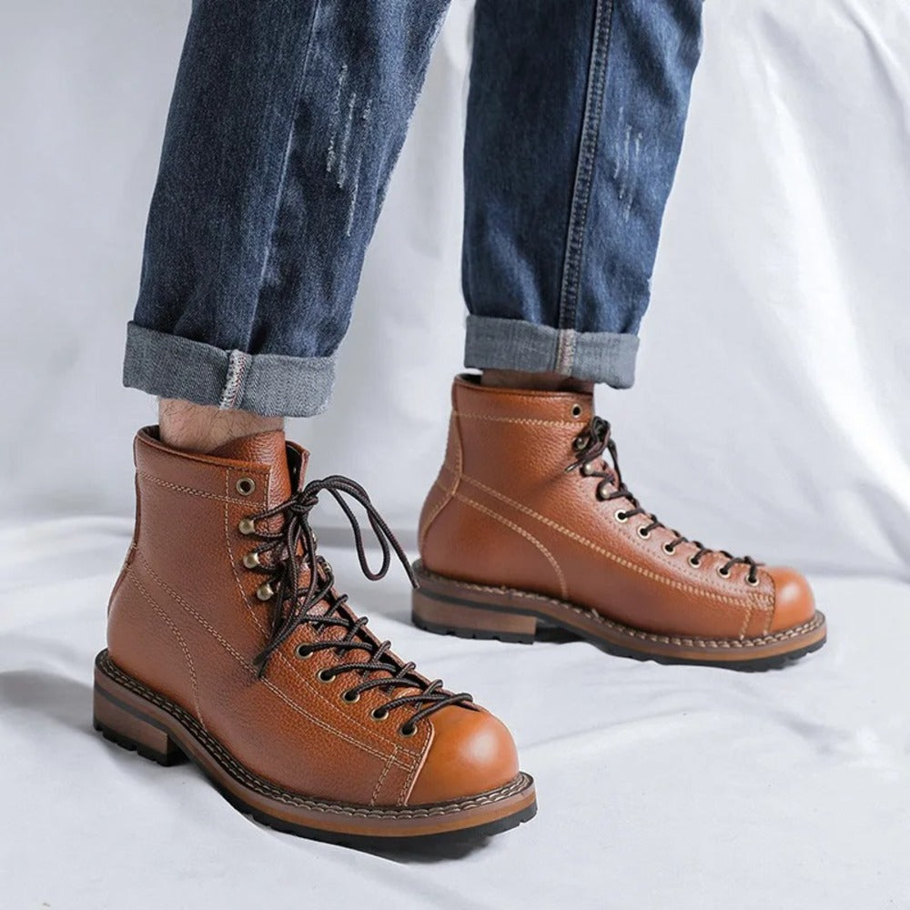 Bottes en cuir pour homme