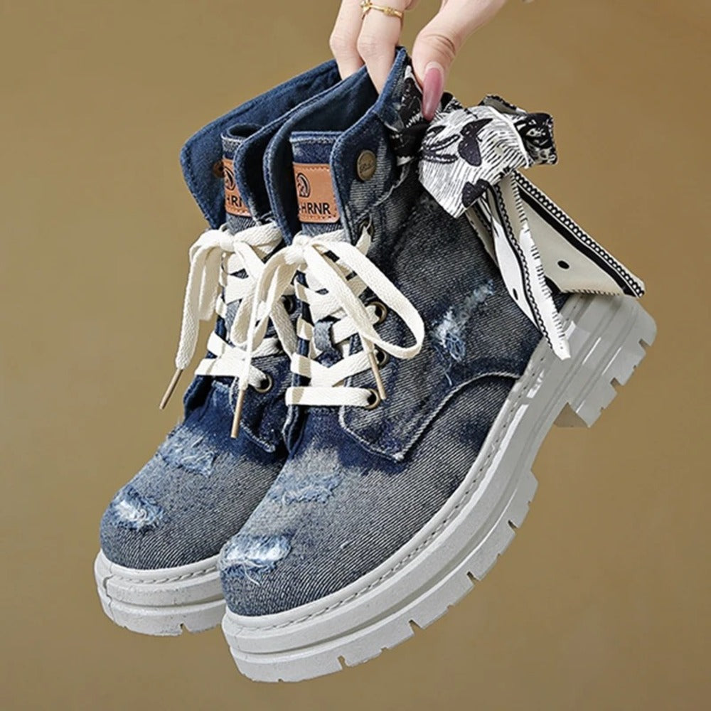 Bottines style urbain en jean
