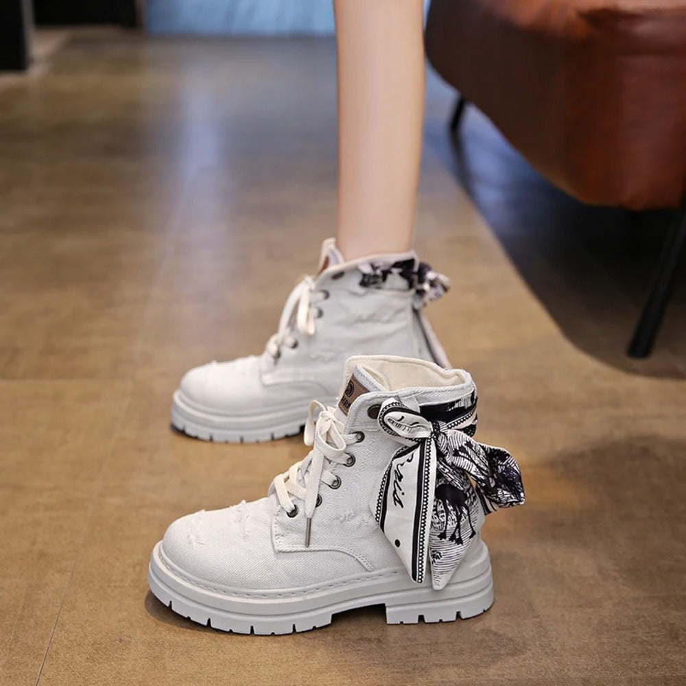 Bottines style urbain en jean