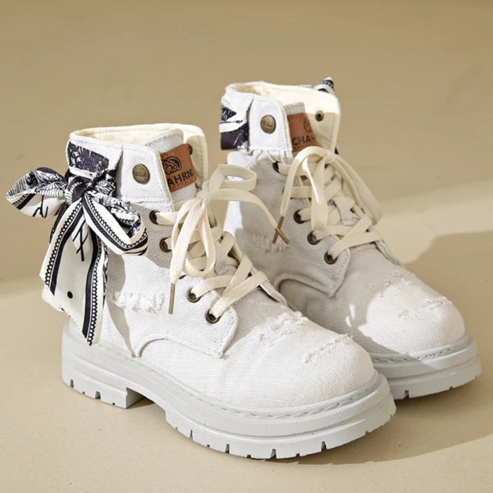 Bottines style urbain en jean