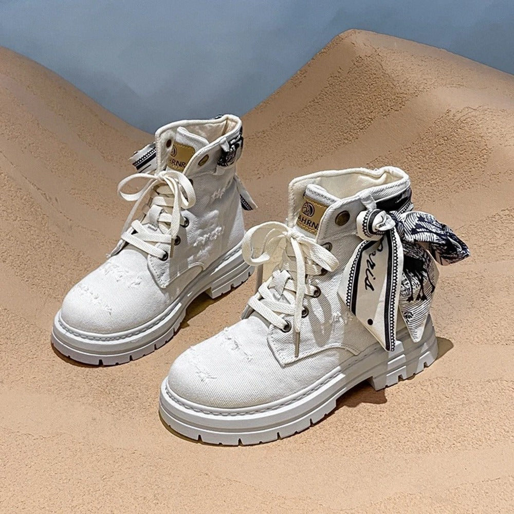 Bottines style urbain en jean