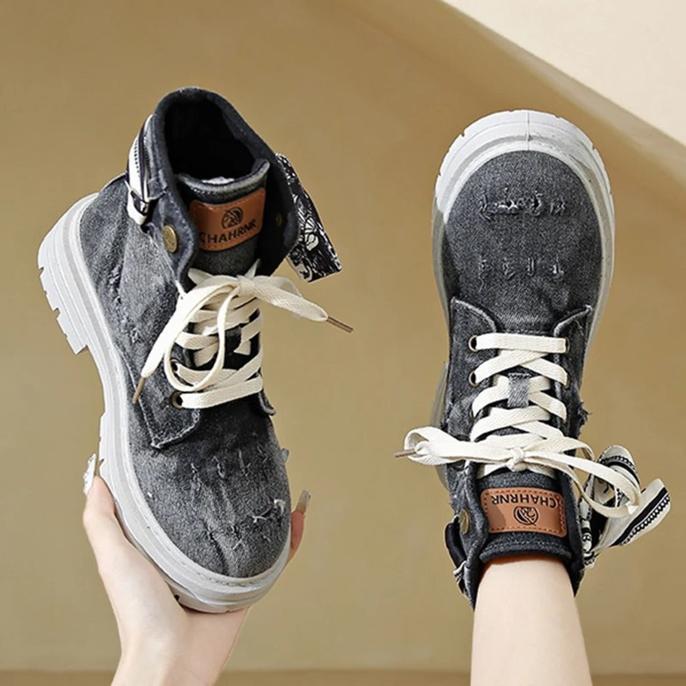 Bottines style urbain en jean
