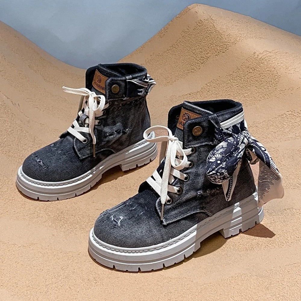 Bottines style urbain en jean