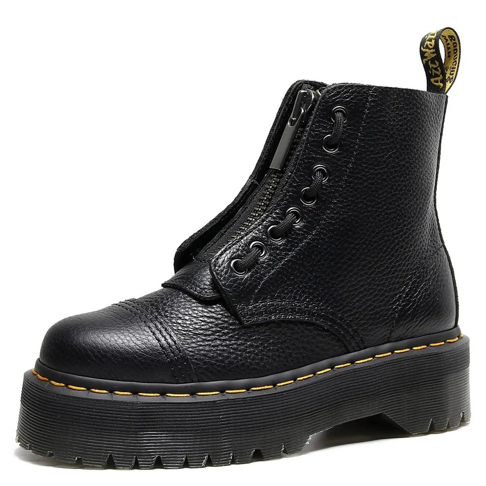 Bottines à lacets cuir femme compensées