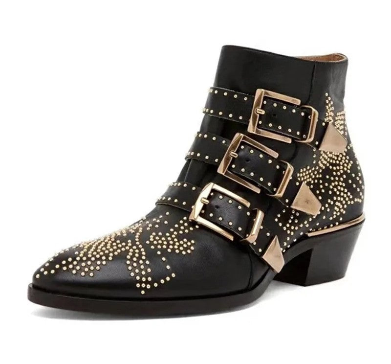 Bottines motardes pour femme