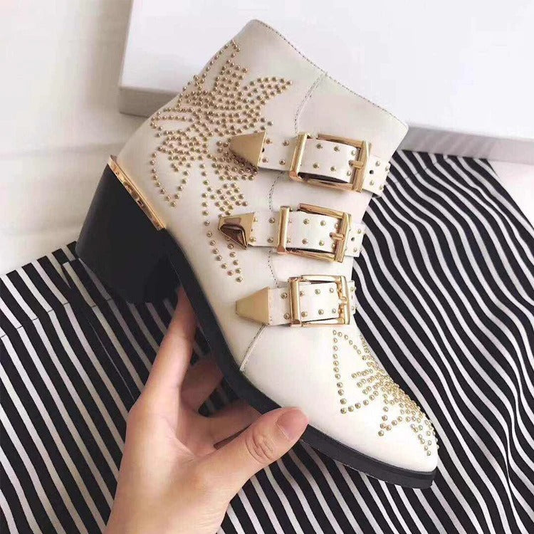 Bottines motardes pour femme