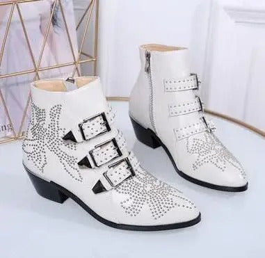 Bottines motardes pour femme