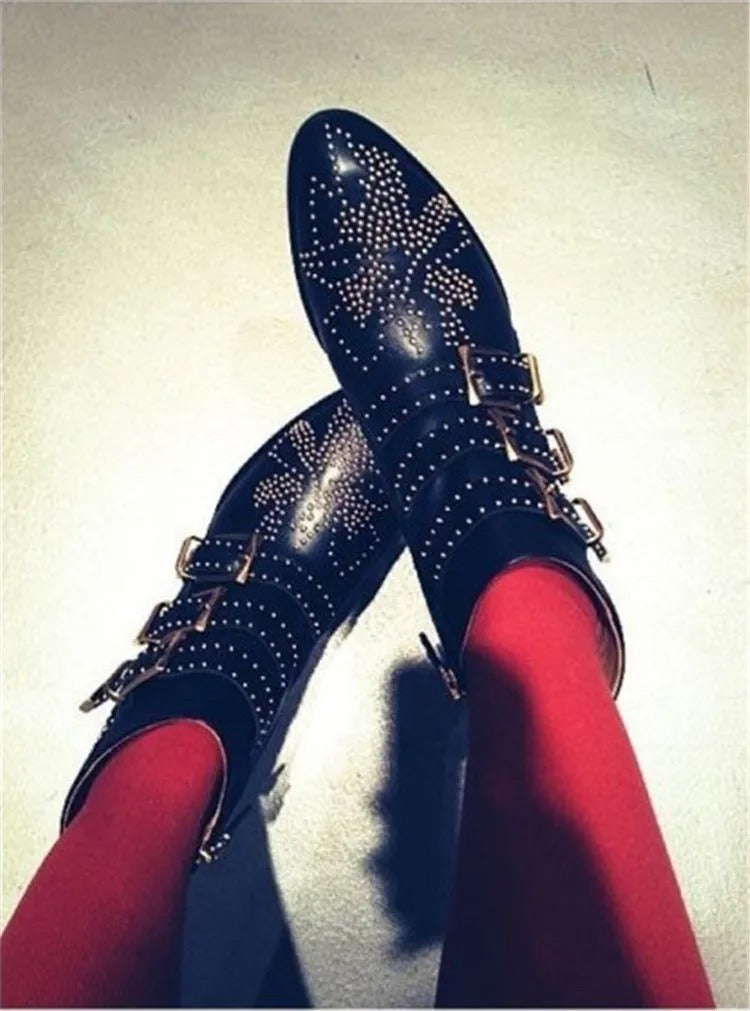Bottines motardes pour femme