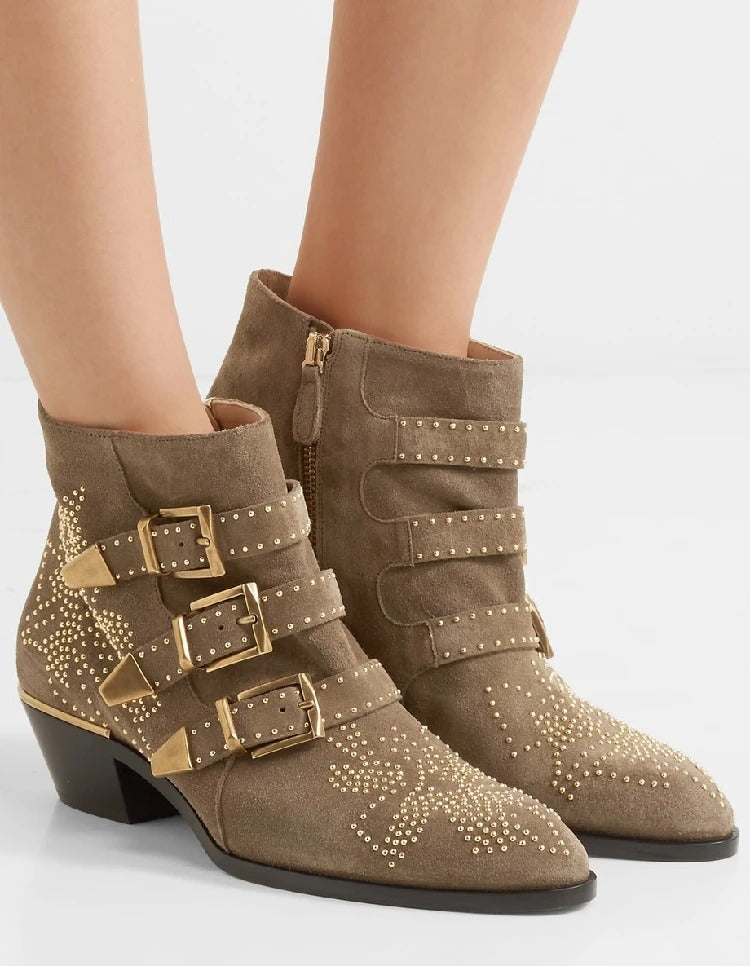 Bottines motardes pour femme