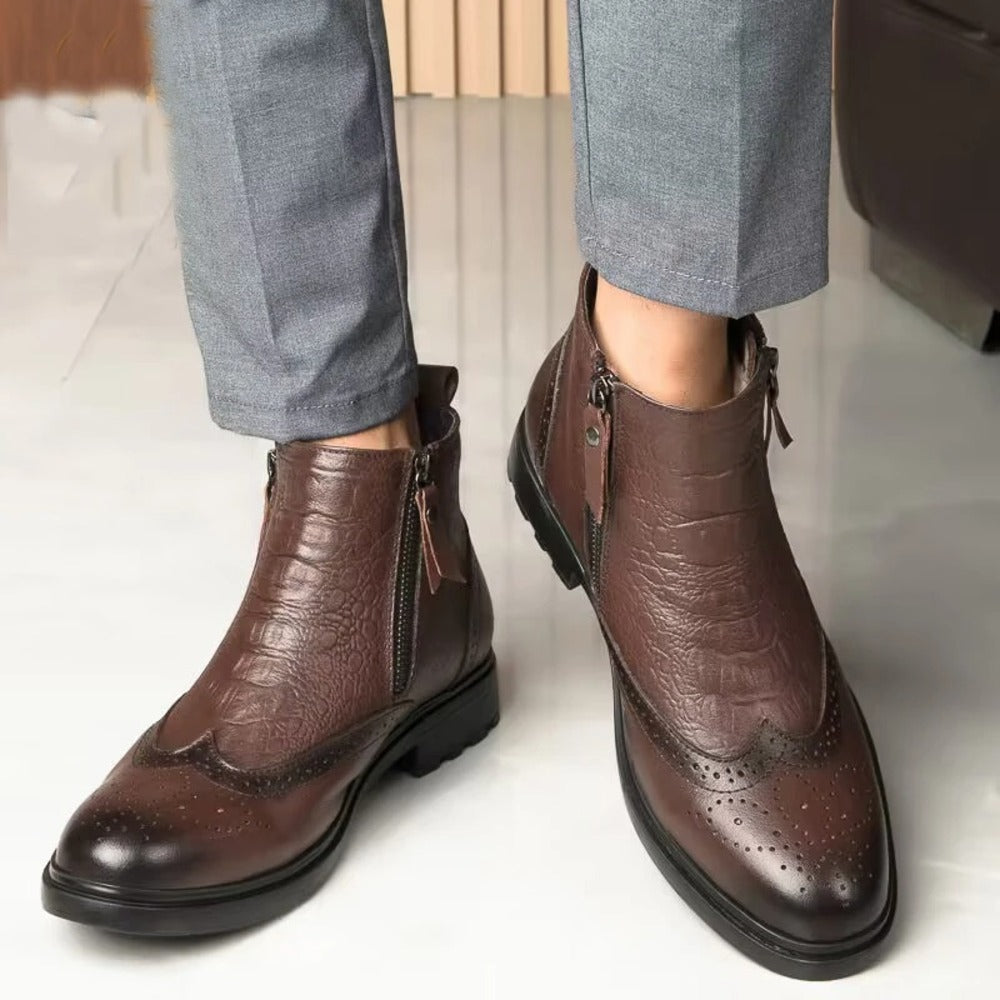 Bottines homme cuir zip