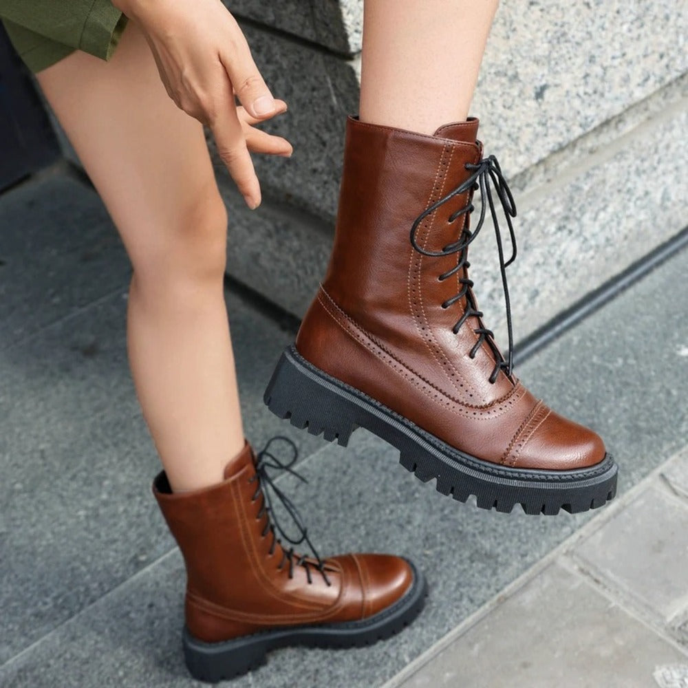 Bottines rouge bordeaux