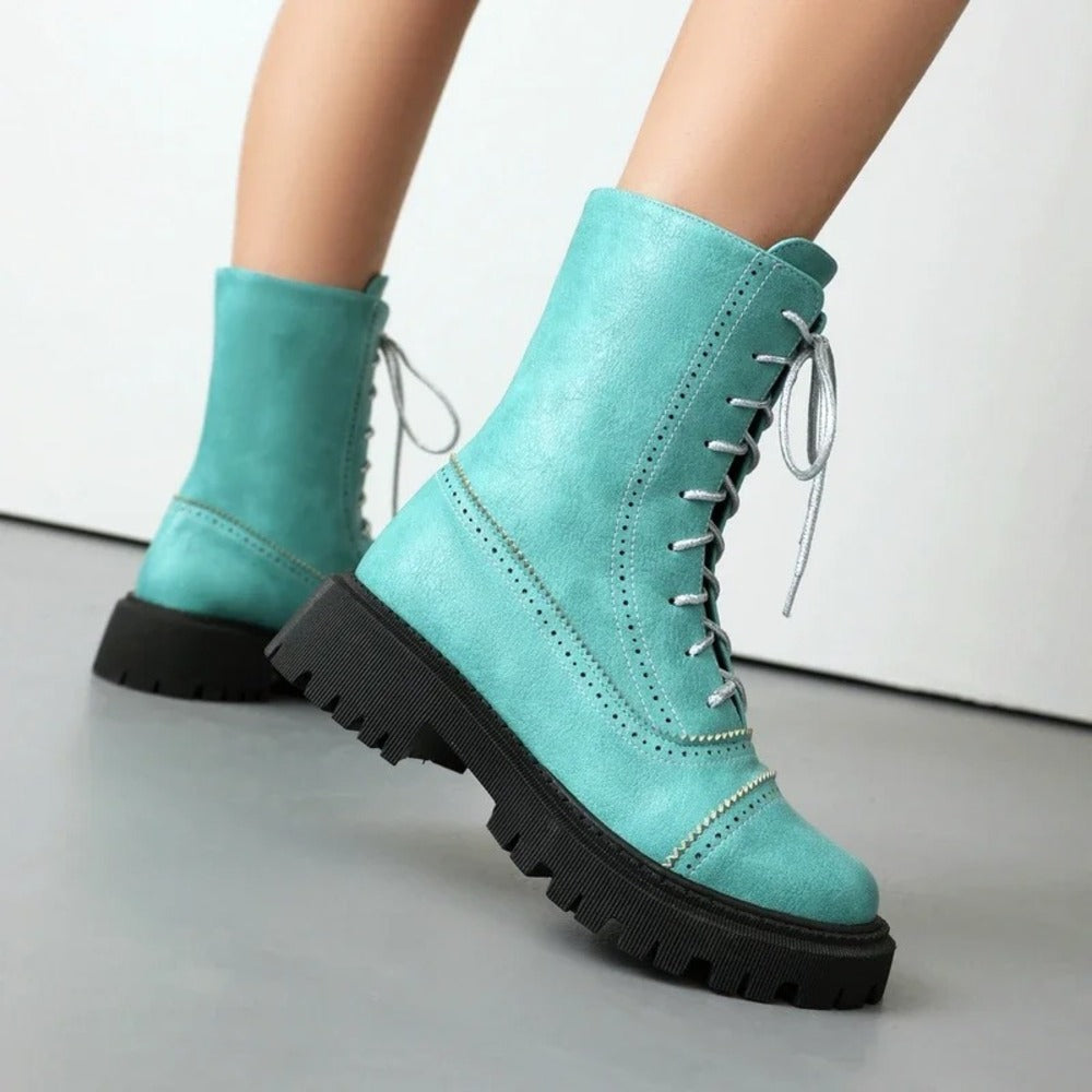 Bottines rouge bordeaux