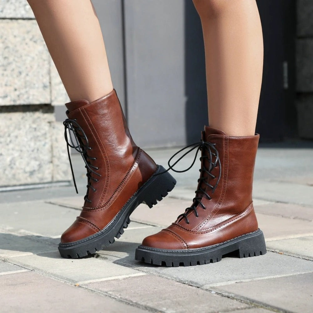 Bottines rouge bordeaux