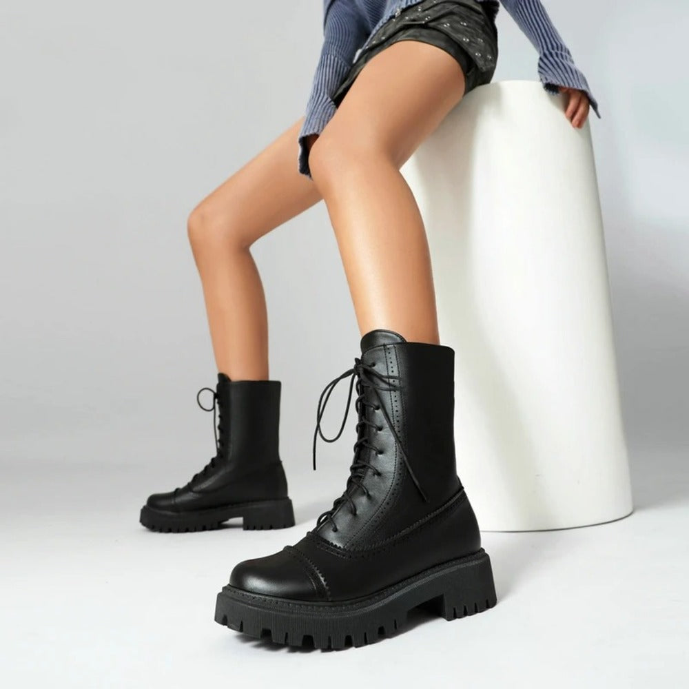 Bottines rouge bordeaux