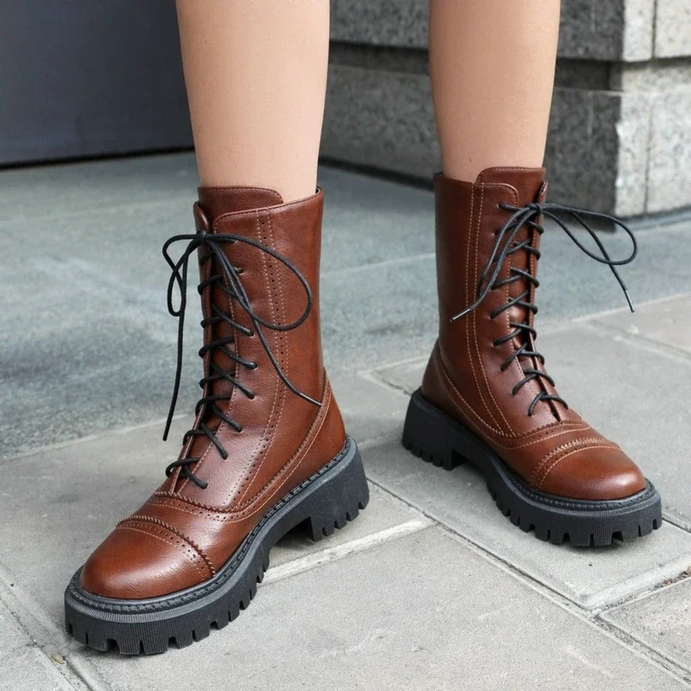 Bottines rouge bordeaux