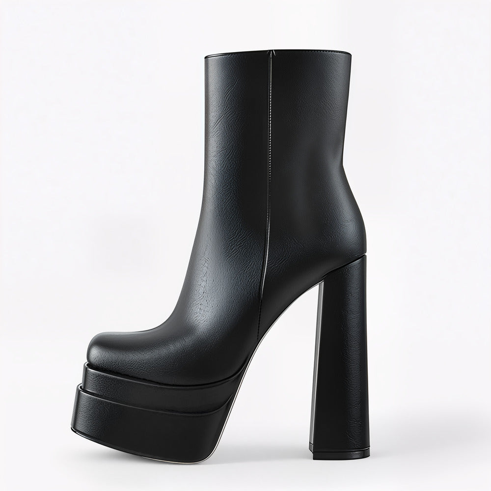 High heel ankle boots