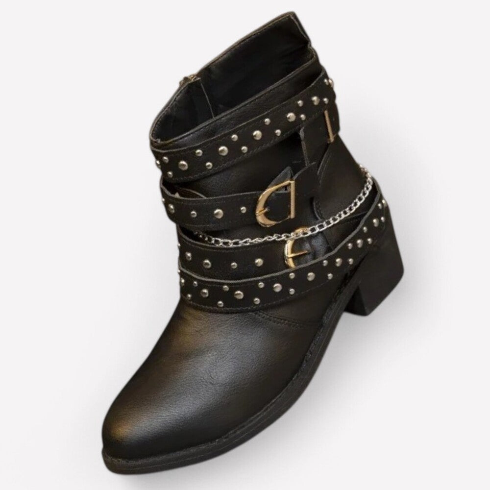 Women's studded ankle boots