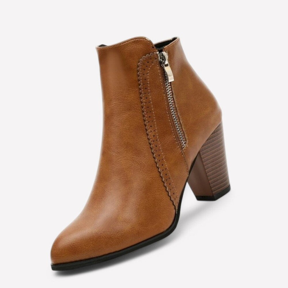 Bottines femme avec fermeture eclair devant