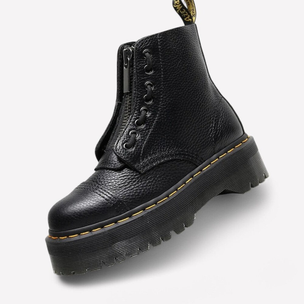 Bottines à lacets cuir femme compensées