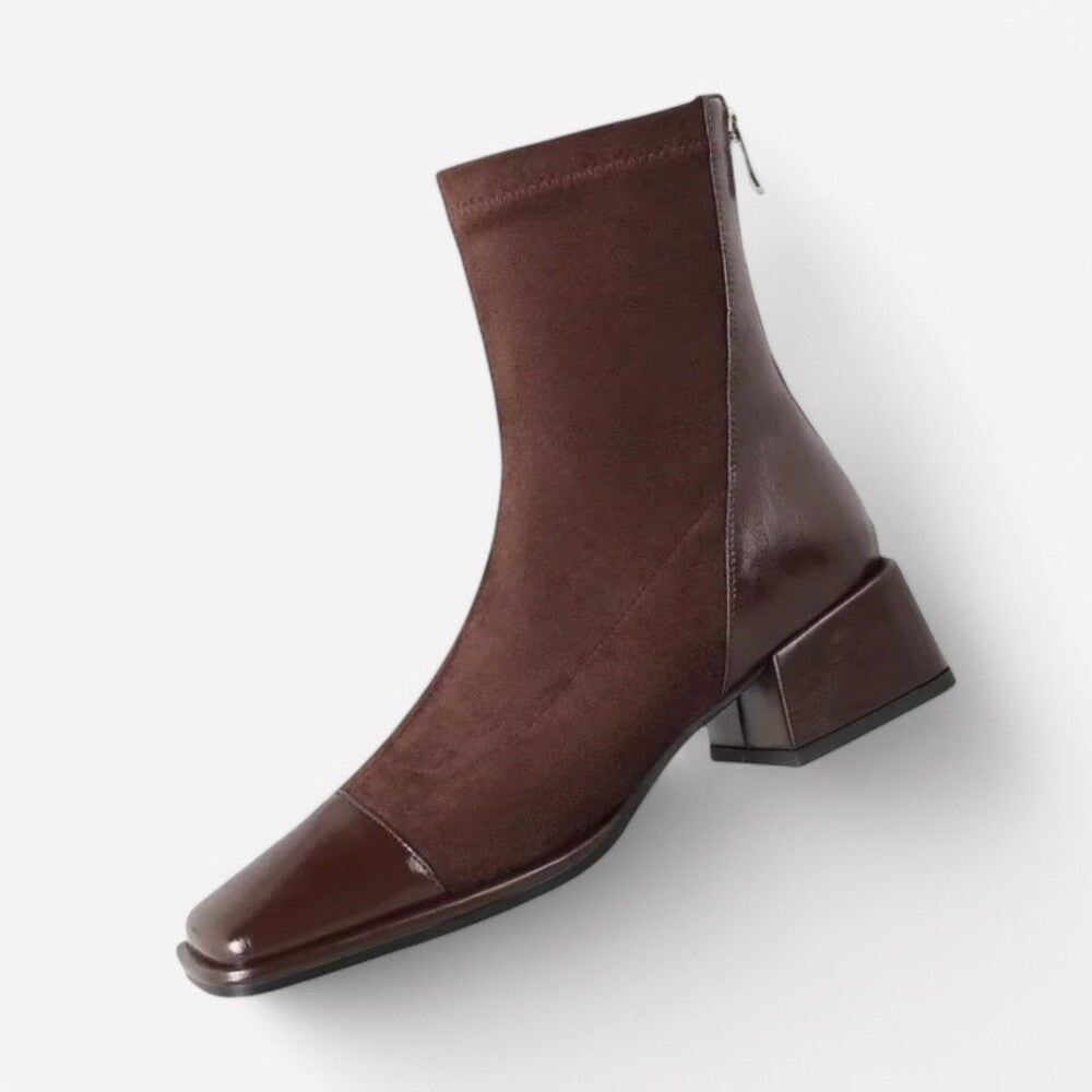 Bottines prune femme