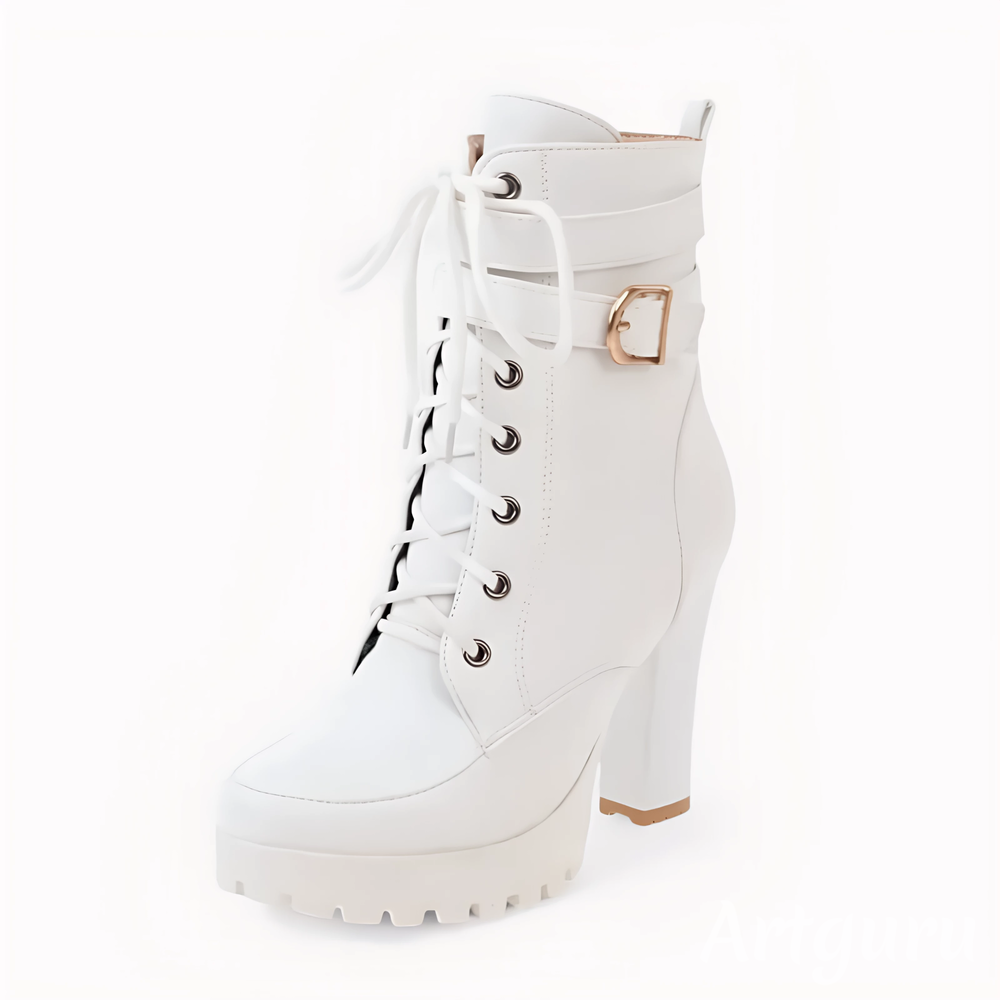 Bottines talons carrés