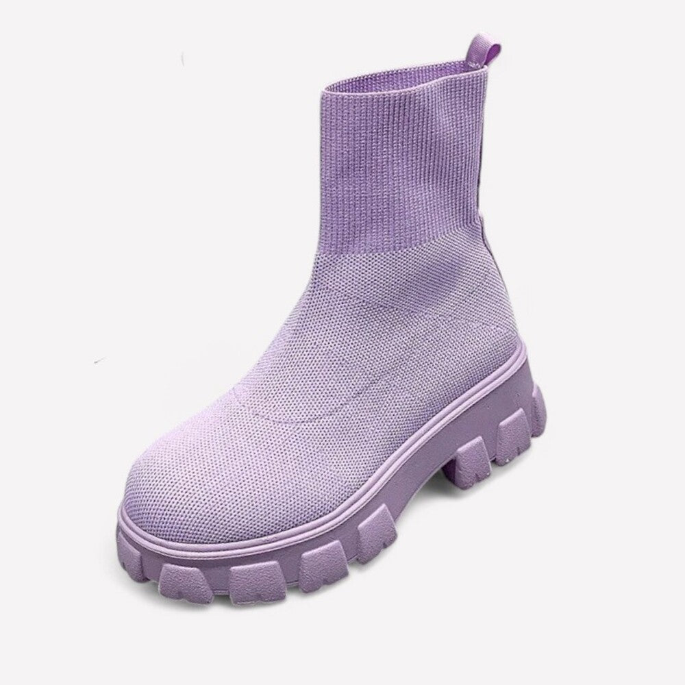 Bottines violettes à enfiler