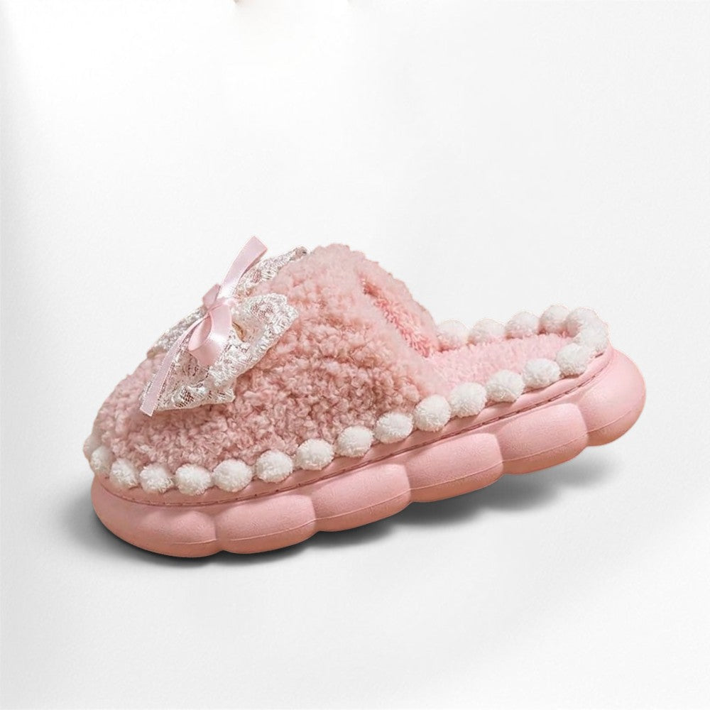 Chaussons Fourrés Femme – Doux, Chauds & Semelle Épaisse