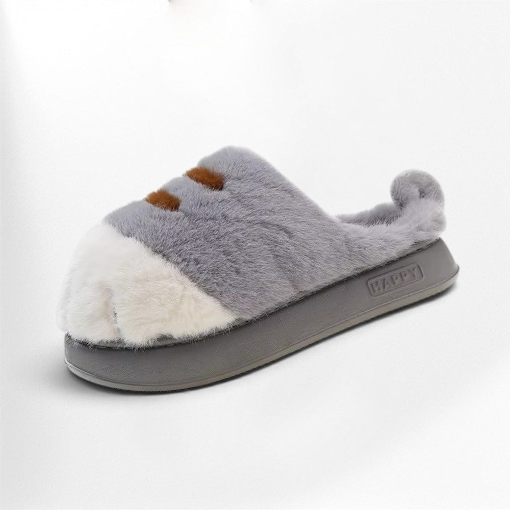 Chaussons Patte de Chat Femme – Fourrés, Doux & Antidérapants