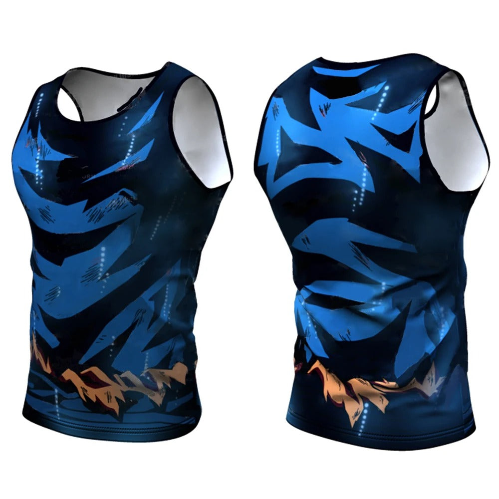 Manga compression tank top