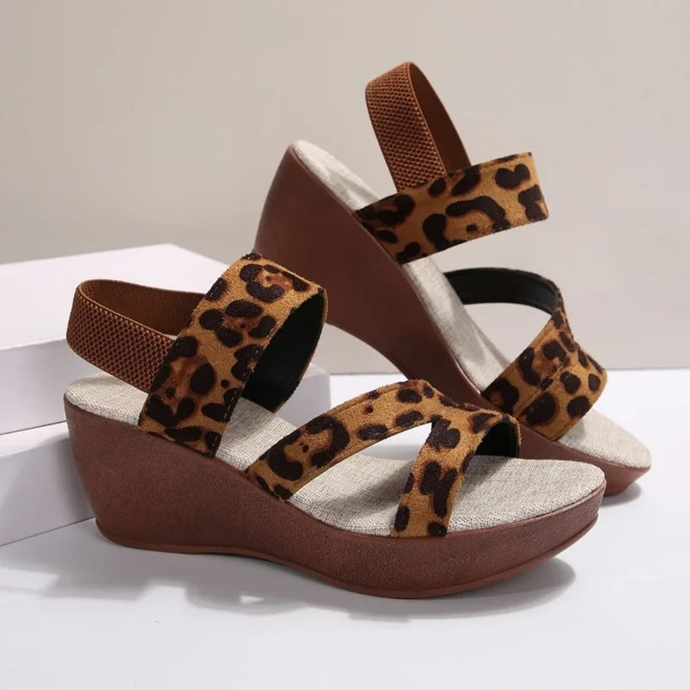Espadrille leopard femme
