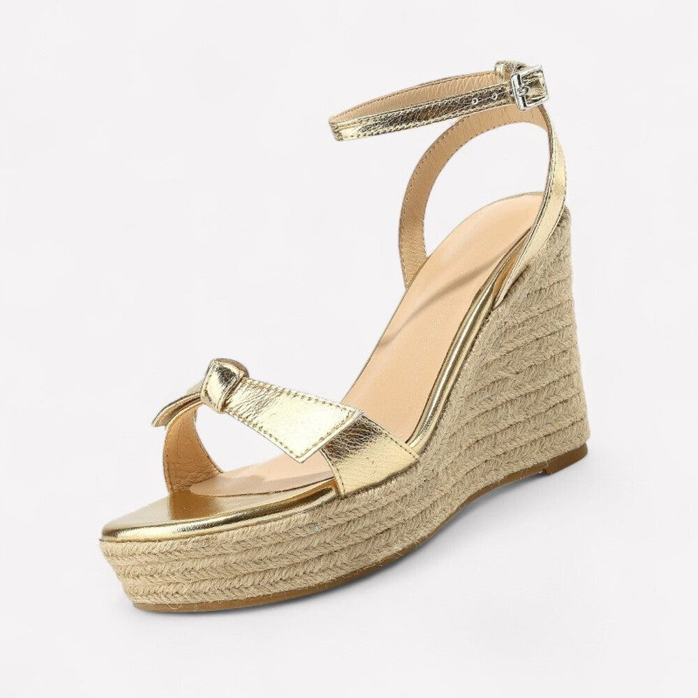 Women's gold espadrilles