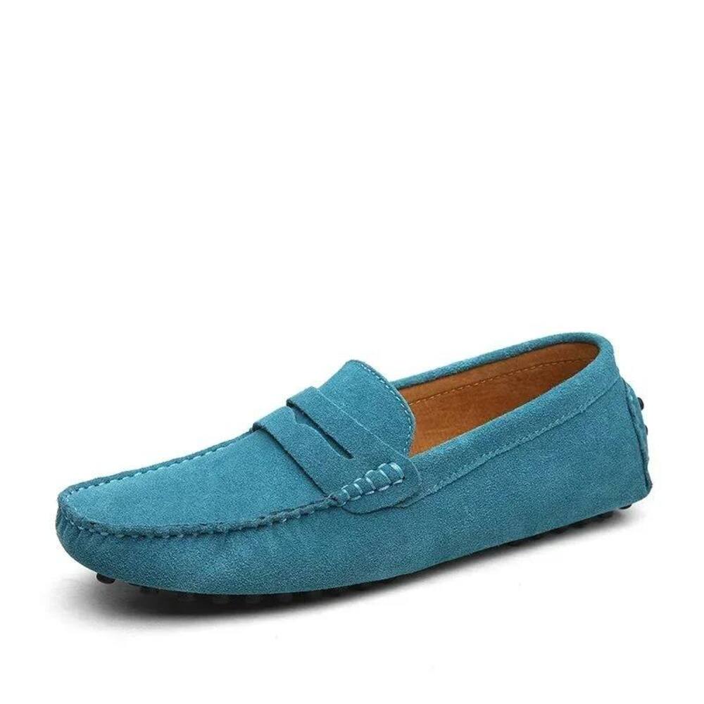 Mocassin bleu marine homme